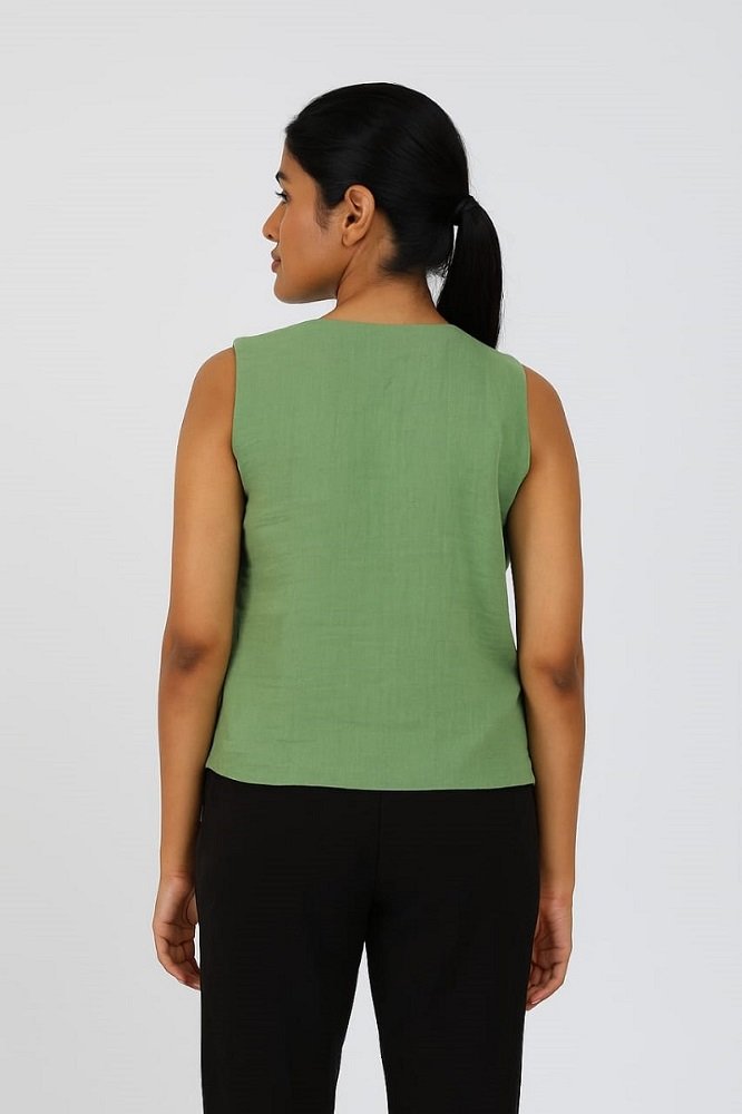 Sea Green Button Down Top 3 2