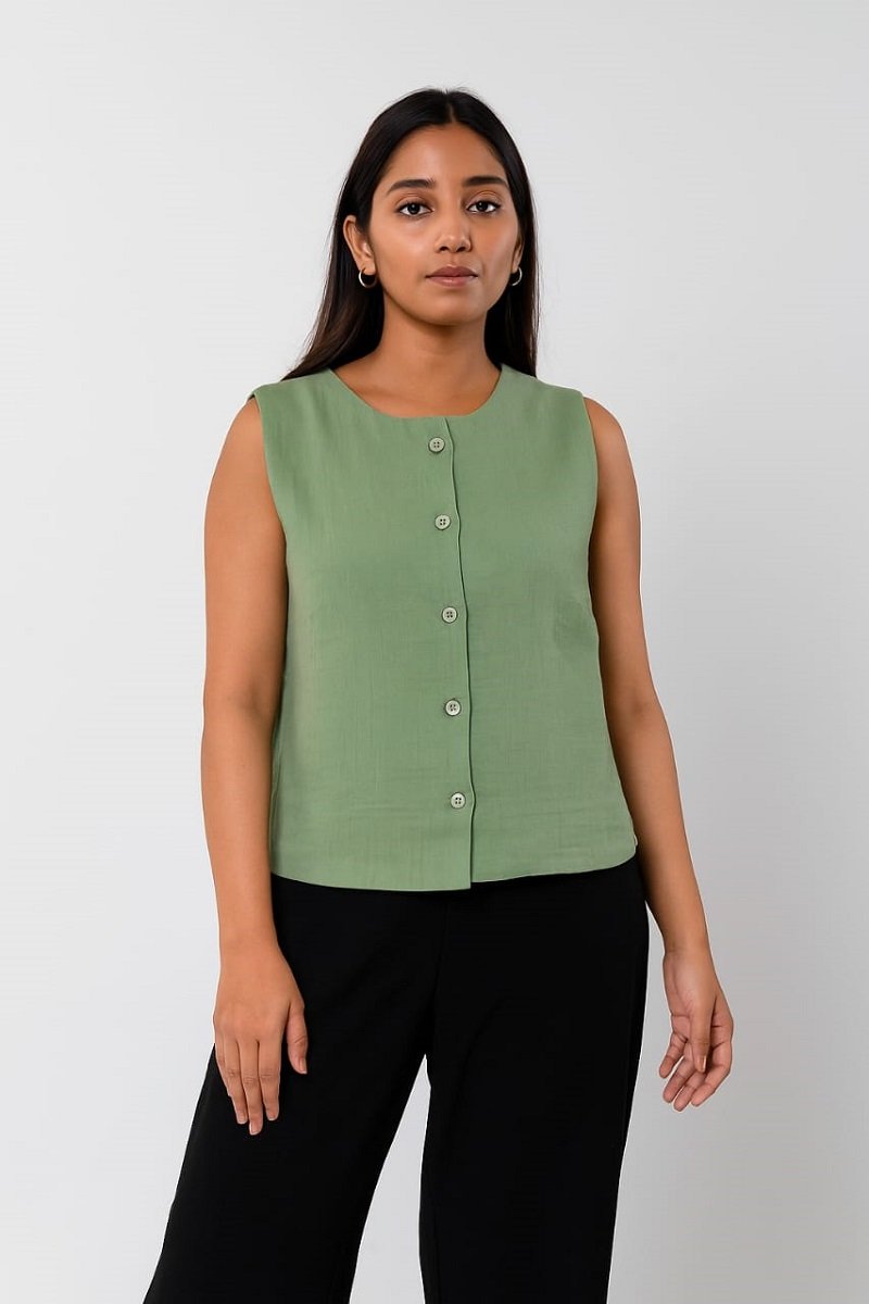 Sea Green Button down top 1 1